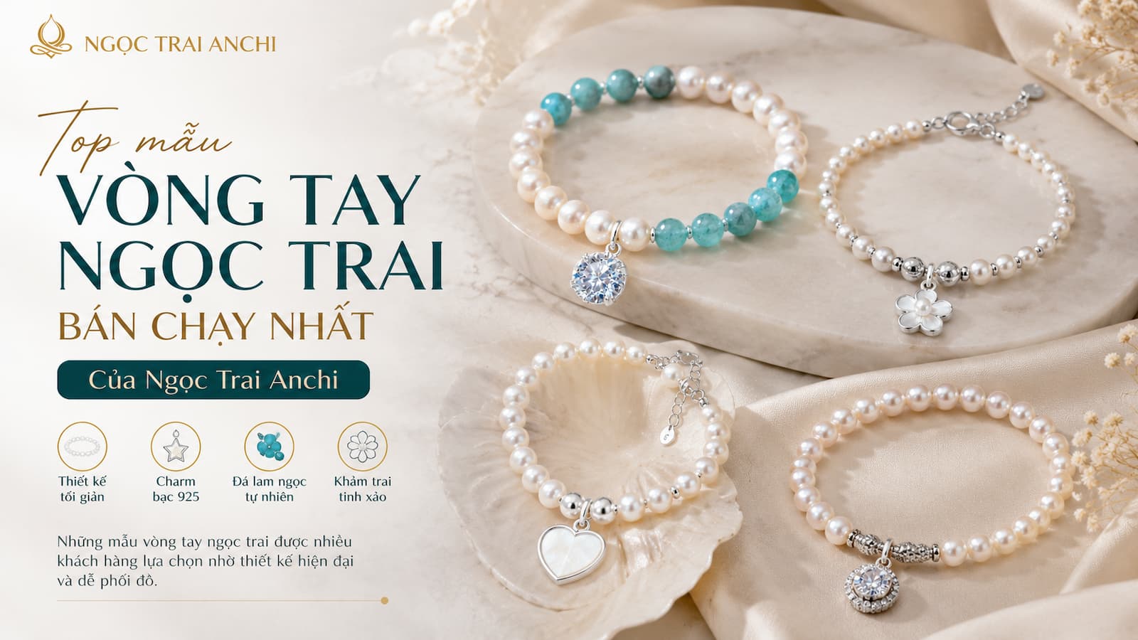 Top Mẫu Vòng Tay Ngọc Trai Bán Chạy Nhất: Những Thiết Kế Được Yêu Thích Và Đáng Mua Hiện Nay