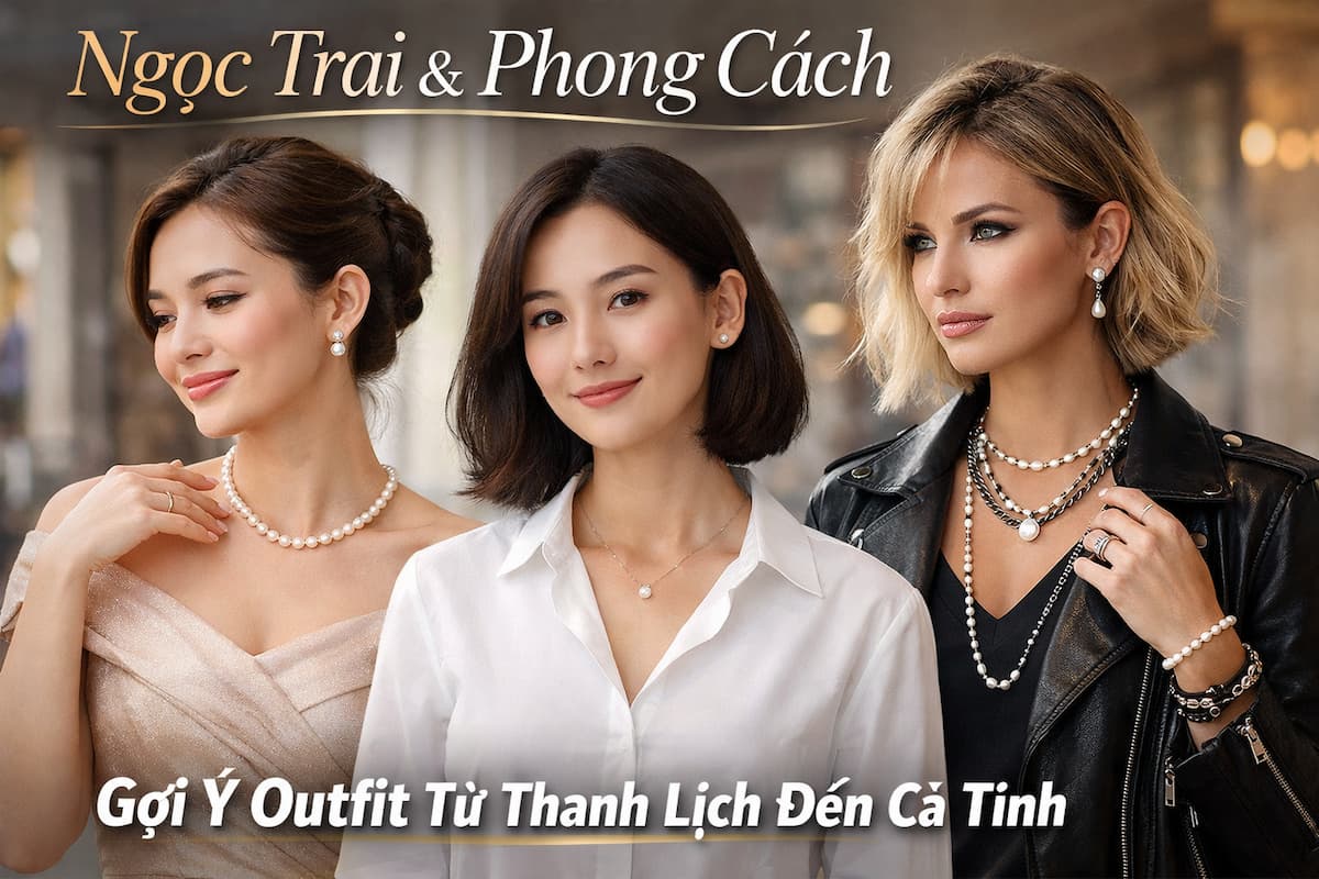 Trang Sức Ngọc Trai Hợp Với Phong Cách Nào? Gợi Ý Outfit Từ Thanh Lịch Đến Cá Tính