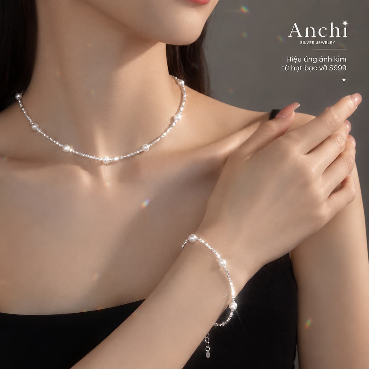 Hiệu ứng phản chiếu ánh sáng từ bạc vỡ S999 trên BTSNT260