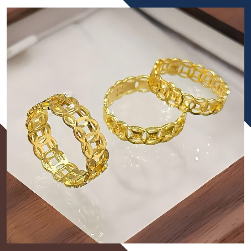 So sánh cảm giác tay giữa nhẫn kim tiền bản dày và bản mỏng