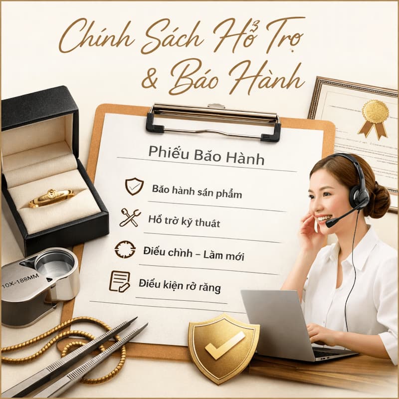 Chính sách hỗ trợ kỹ thuật và bảo hành sản phẩm vàng