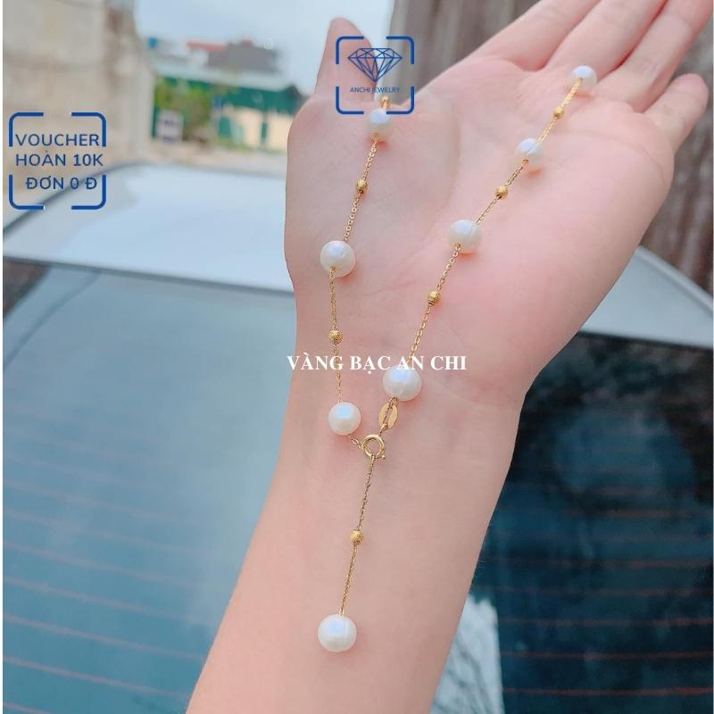 Dây chuyền ngọc trai nữ bạc thật mạ vàng mặc áo dài đẹp mã 67AC250