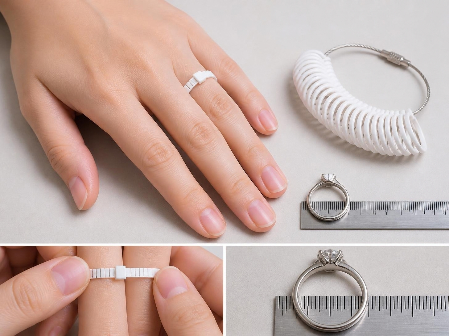 Dụng cụ đo size nhẫn cầu hôn và kiểm tra kích thước nhẫn