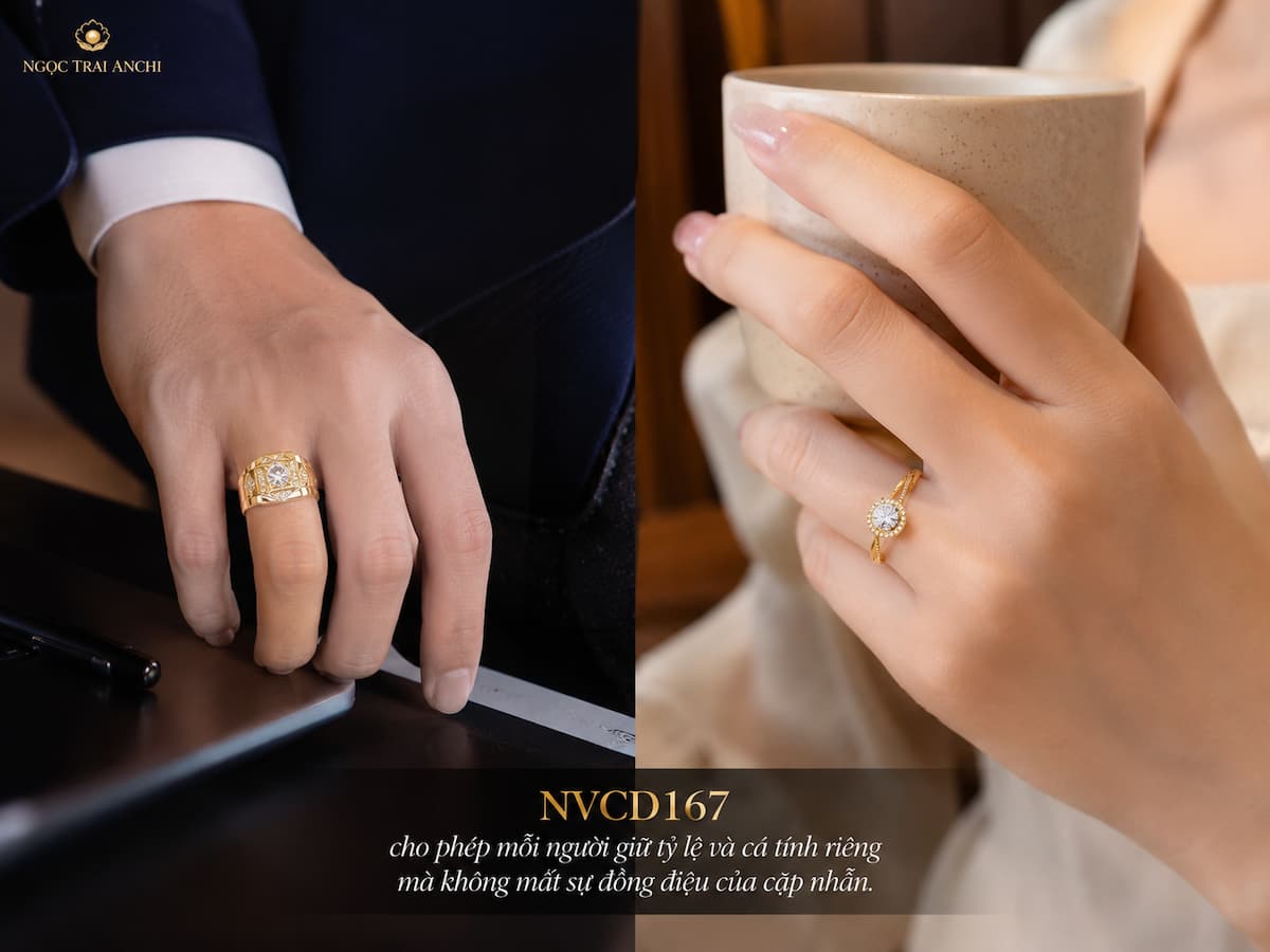 NVCD167 trên tay nam và nữ cho thấy sự khác biệt về tỷ lệ nhưng vẫn đồng điệu trong cùng một cặp