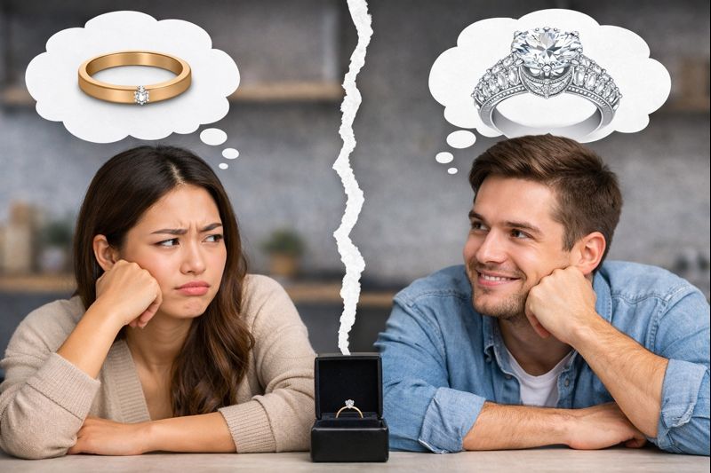 Sai lầm nhận thức và kỳ vọng không đồng bộ khi chọn nhẫn cầu hôn
