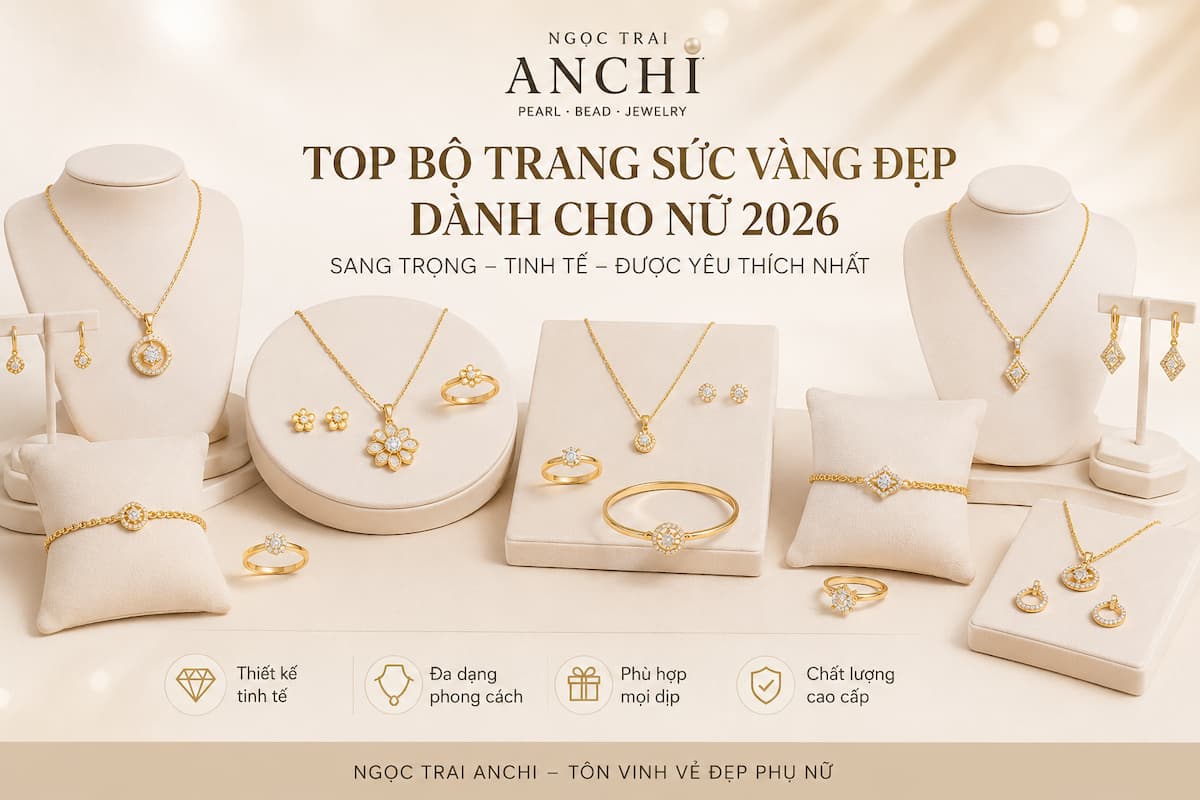 Top bộ trang sức vàng đẹp dành cho nữ sang trọng và được yêu thích nhất năm 2026