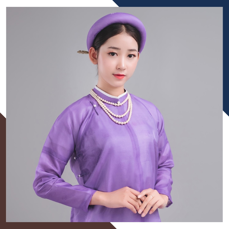 Vòng cổ ngọc trai mặc áo dài