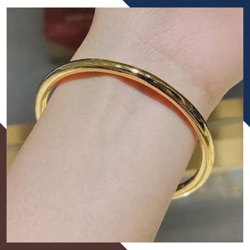 Vòng tay vàng nữ 24k trơn, kiềng vàng ta 9999 2 chỉ mã TL1C7
