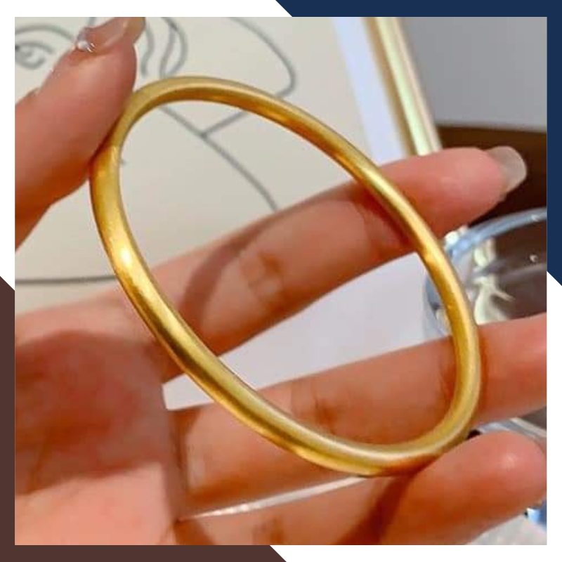 Vòng tay vàng nữ 24k trơn, kiềng vàng ta 9999 2 chỉ mã TL1C7