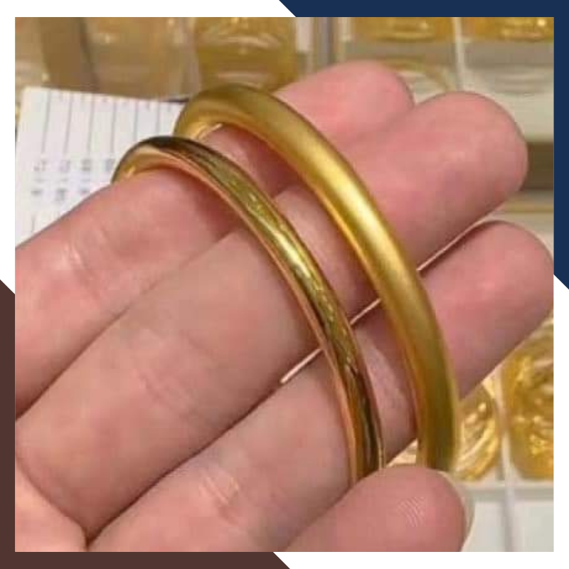 Vòng tay vàng nữ 24k trơn, kiềng vàng ta 9999 2 chỉ mã TL1C7