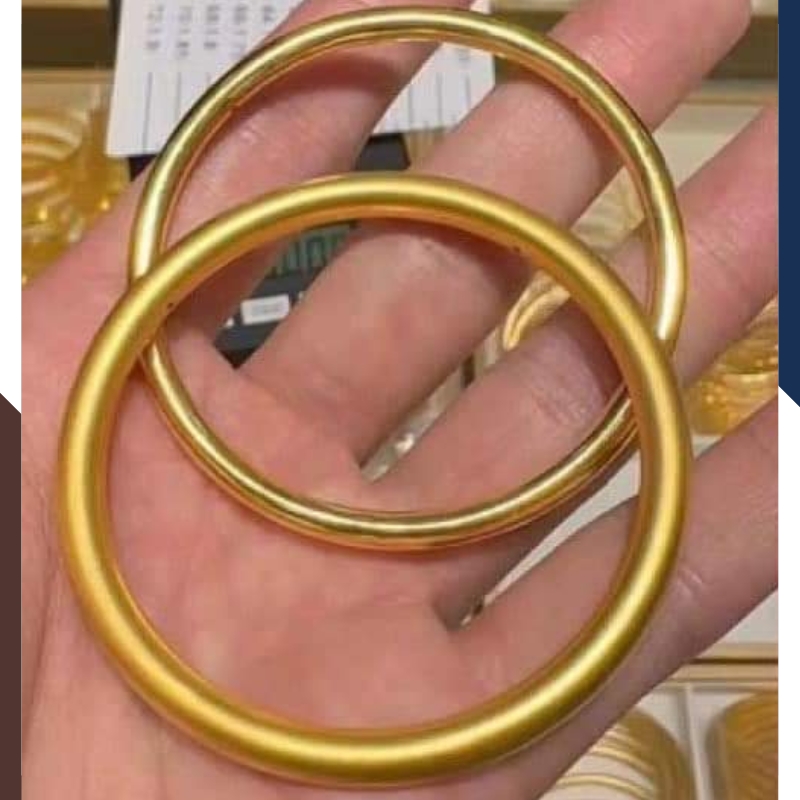 Vòng tay vàng nữ 24k trơn, kiềng vàng ta 9999 2 chỉ mã TL1C7