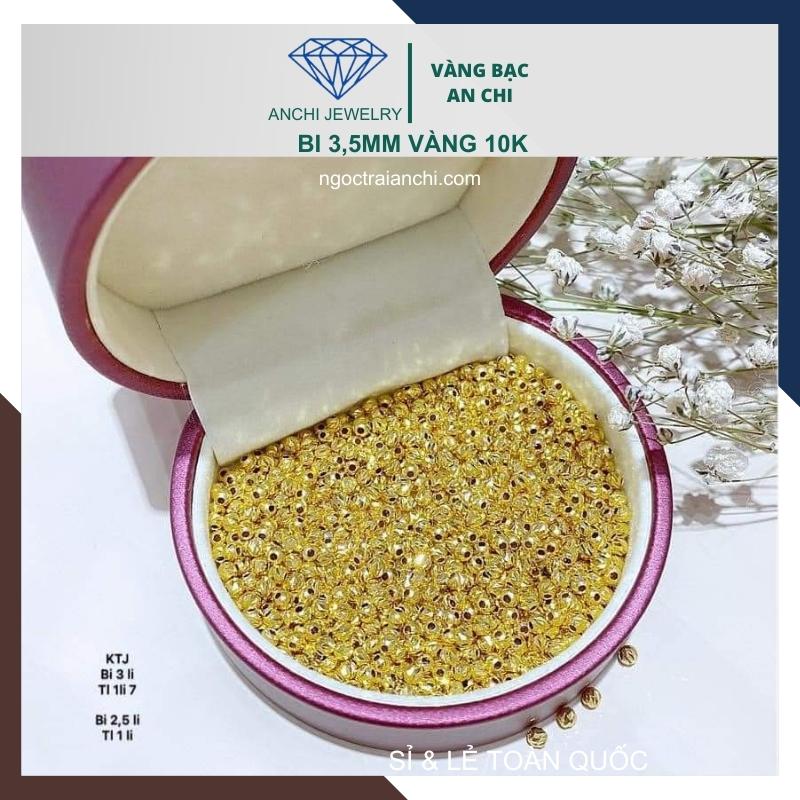 Charm bi vàng 10k size 3ly - bán sỉ toàn quốc