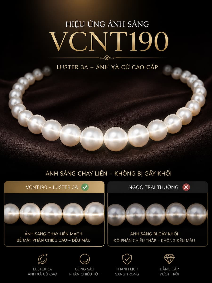 Vòng Cổ Ngọc Trai VCNT190 6–10mm – Thiết Kế Tăng Dần Tôn Cổ & Tạo Vẻ Sang Trọng Tự Nhiên