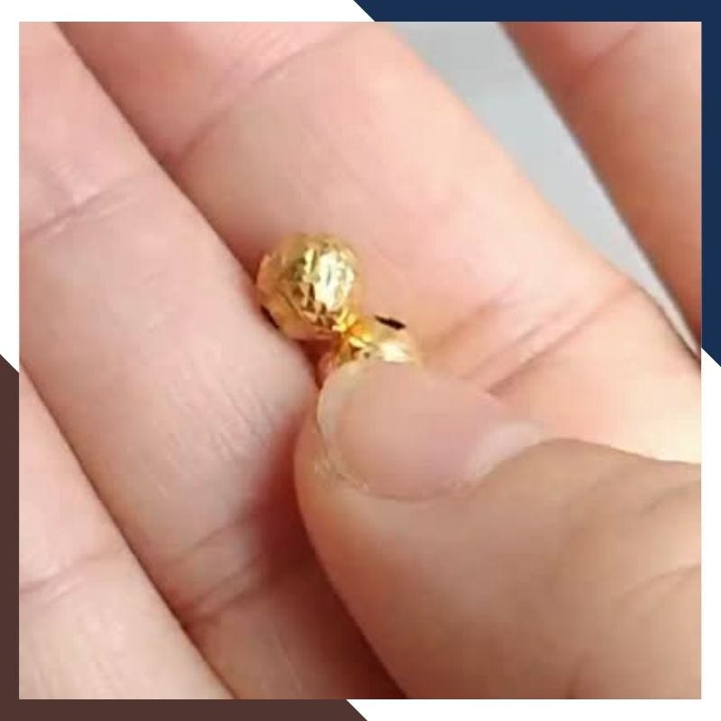 Bi vàng tây 10k size 6mm kiểu phay xoắn mã 1P299