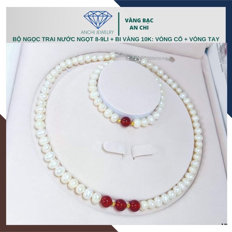 Bộ vòng ngọc trai cho mẹ, cho phụ nữ trung niên mã BTSNT08