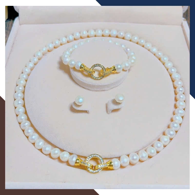 Bộ Trang Sức Ngọc Trai Trẻ Trung, Thanh Lịch Mã BTSNT109 | Ngọc Trai Thật