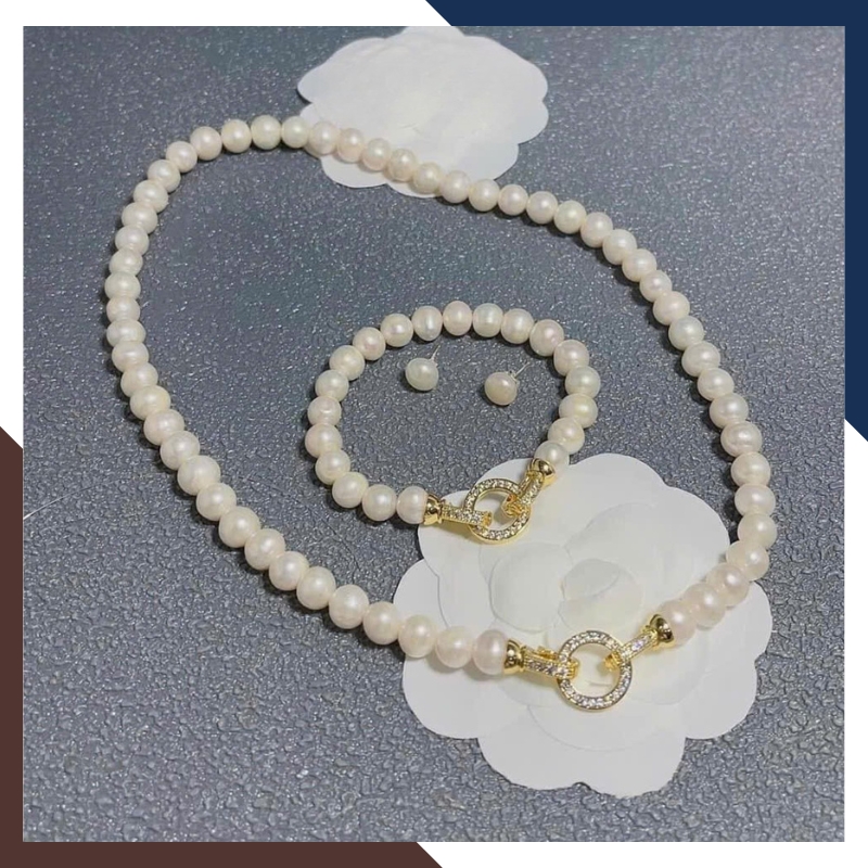 Bộ Trang Sức Ngọc Trai Trẻ Trung, Thanh Lịch Mã BTSNT109 | Ngọc Trai Thật