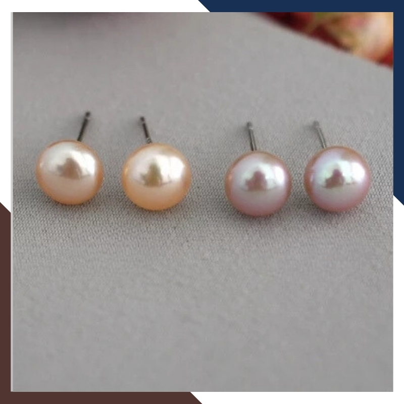 Bông tai nụ ngọc trai bạc size 6-7mm cho nữ đẹp mã 67AC85