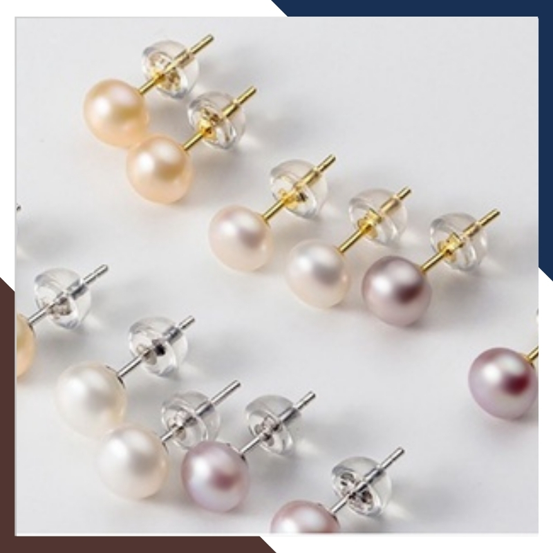 Bông tai nụ ngọc trai bạc size 6-7mm cho nữ đẹp mã 67AC85