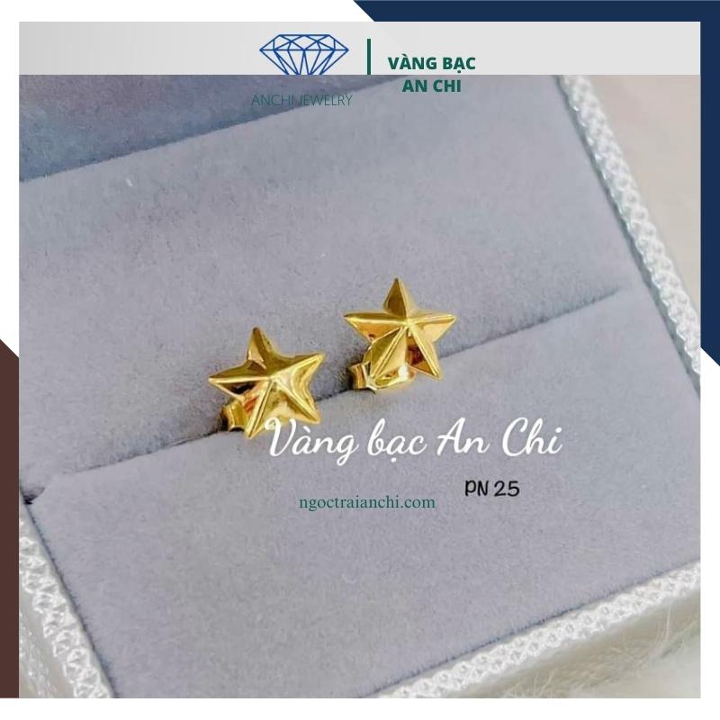 Bông tai ngôi sao vàng tây 10k cho nữ mã TL25