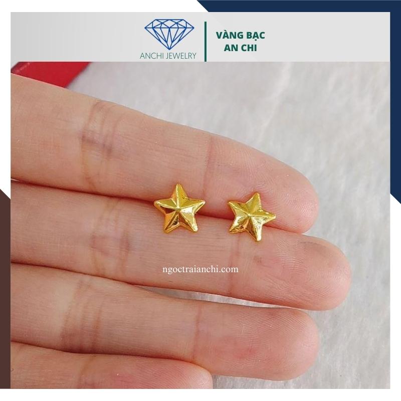 Bông tai ngôi sao vàng tây 10k cho nữ mã TL25