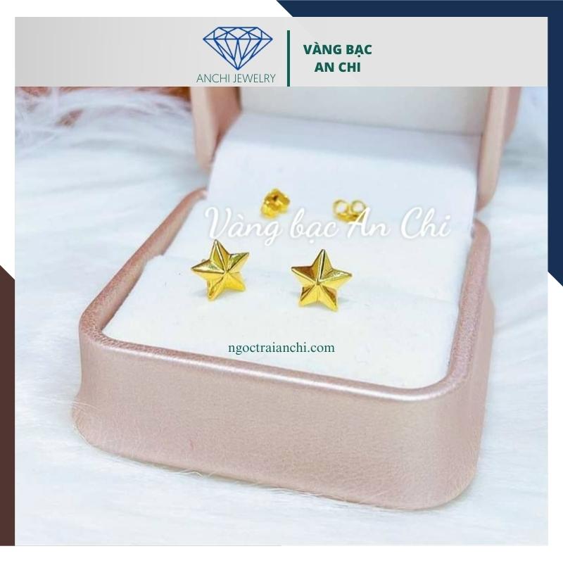 Bông tai ngôi sao vàng tây 10k cho nữ mã TL25