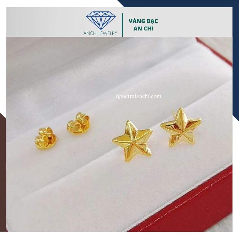 Bông tai ngôi sao vàng tây 10k cho nữ mã TL25