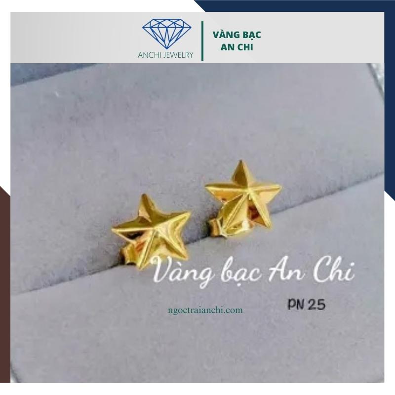 Bông tai ngôi sao vàng tây 10k cho nữ mã TL25