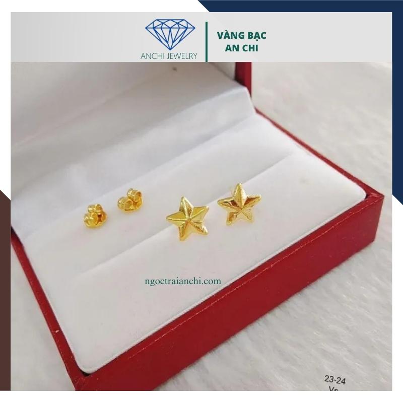 Bông tai ngôi sao vàng tây 10k cho nữ mã TL25