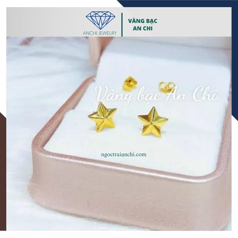 Bông tai ngôi sao vàng tây 10k cho nữ mã TL25