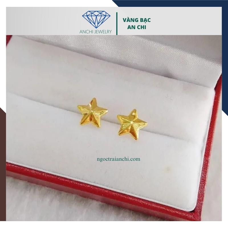 Bông tai ngôi sao vàng tây 10k cho nữ mã TL25
