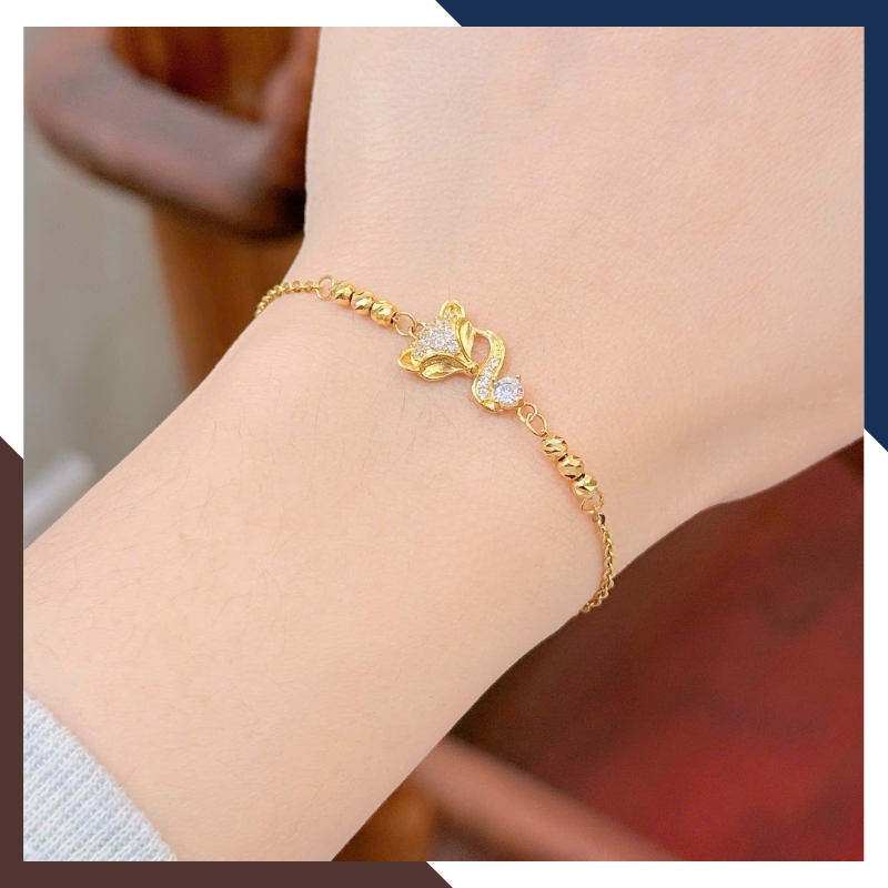 BTSV36 – Bộ Trang Sức Hồ Ly Vàng 10K Phối Trọn 4 Món, Dễ Đeo & Đồng Điệu Phong Cách