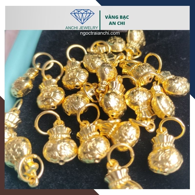 Charm treo túi tiền bạc mạ vàng AC055, bảo hành 2 năm không phai màu - bán sỉ toàn quốc