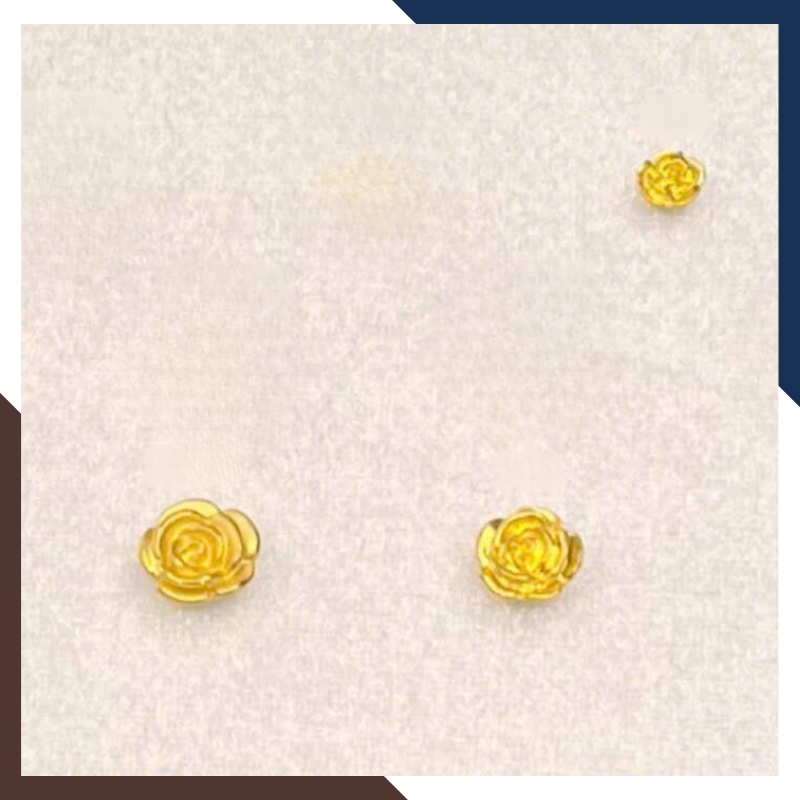 Charm Hoa Hồng Vàng 24k Đủ Size CHARMV96 - Thu Hút Nhân Duyên