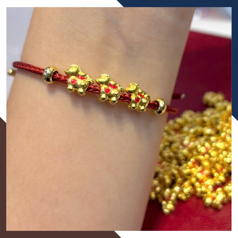 Charm Ngựa Vàng 24K 9999 CHARMV145 – Biểu Tượng Thành Công & Tài Lộc 2026