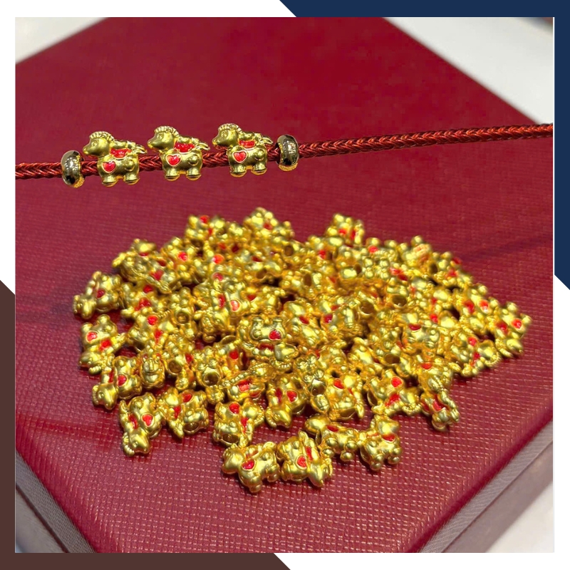 Charm Ngựa Vàng 24K 9999 CHARMV145 – Biểu Tượng Thành Công & Tài Lộc 2026