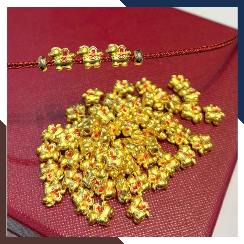 Charm Ngựa Vàng 24K 9999 CHARMV145 – Biểu Tượng Thành Công & Tài Lộc 2026