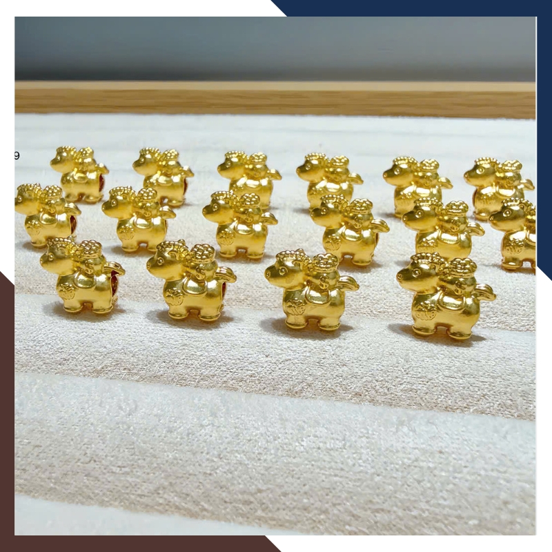 Charm Ngựa Vàng 24K 9999 CHARMV147 – Biểu Tượng May Mắn & Thành Công (5 Mẫu Lựa Chọn)