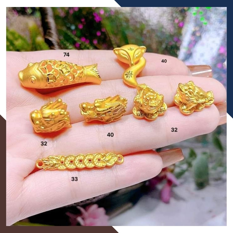 Charm vàng 24k, charm vàng ta 9999 nhiều mẫu
