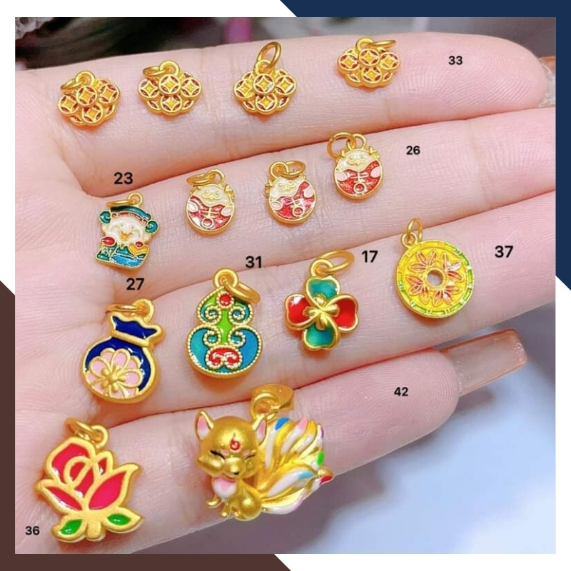 Charm vàng 24k, charm vàng ta 9999 nhiều mẫu
