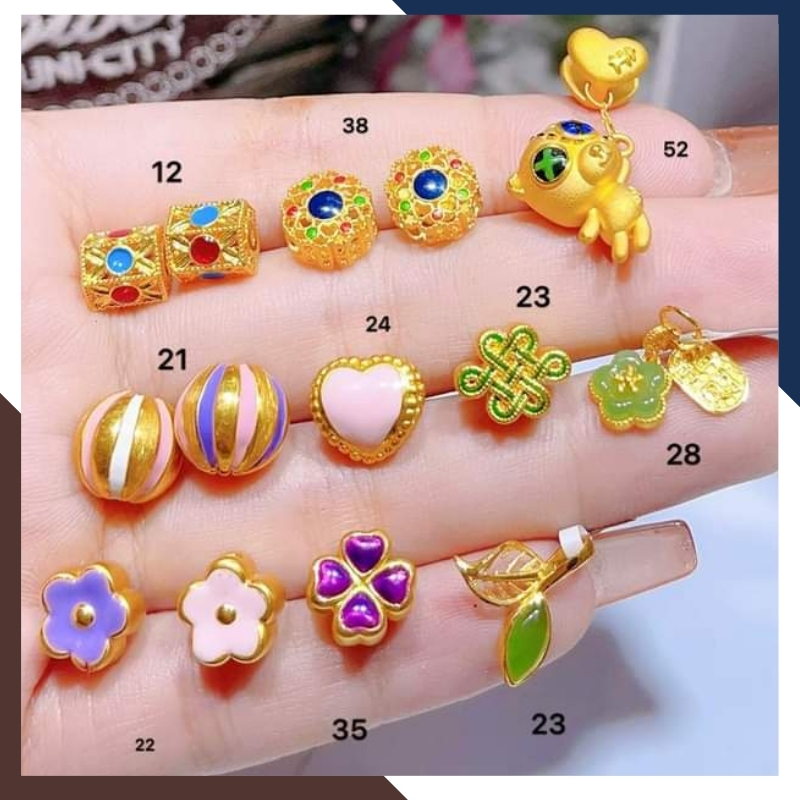 Charm vàng 24k, charm vàng ta 9999 nhiều mẫu