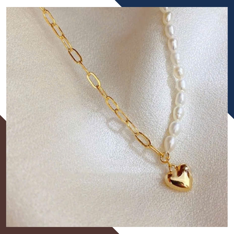 Dây chuyền ngọc trai nữ bạc thật cá tính mã 45AC330