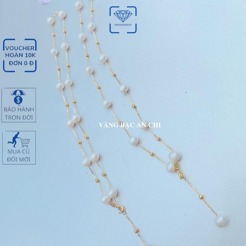 Dây chuyền ngọc trai nữ bạc thật mạ vàng mặc áo dài đẹp mã 67AC250