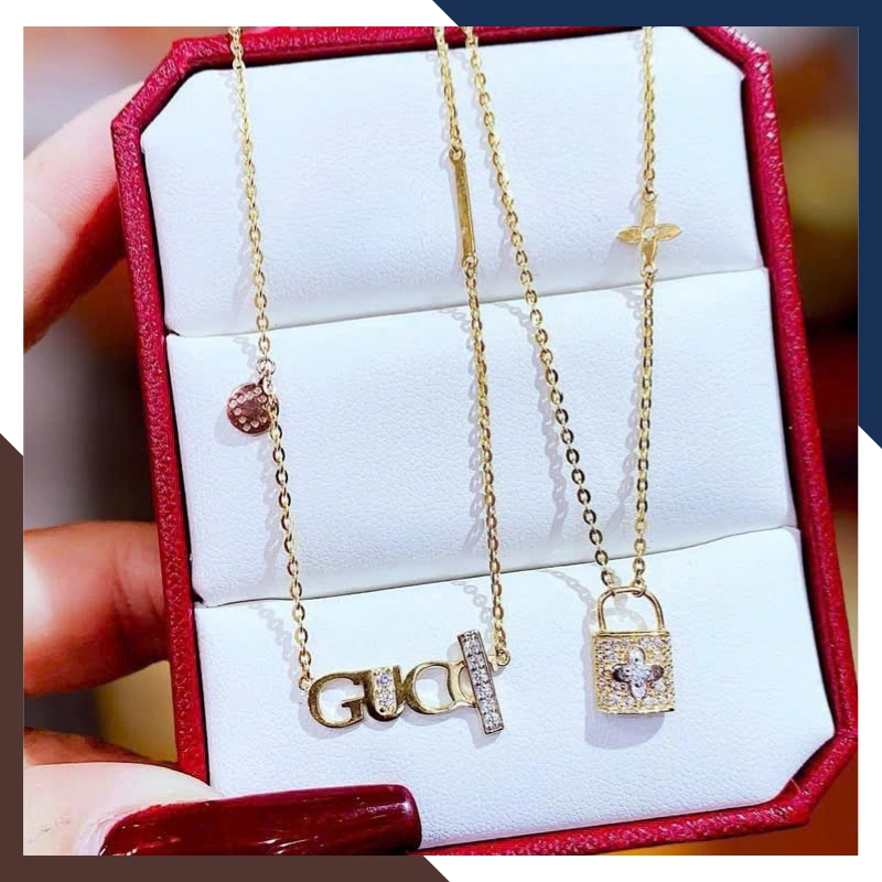 Dây Chuyền Gucci Vàng Ý 10k Cho Nữ DCVN341