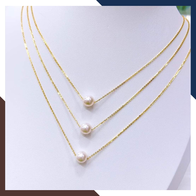 Dây chuyền vàng ngọc trai nước ngọt 10mm TL33TT910 | vàng tây 10k
