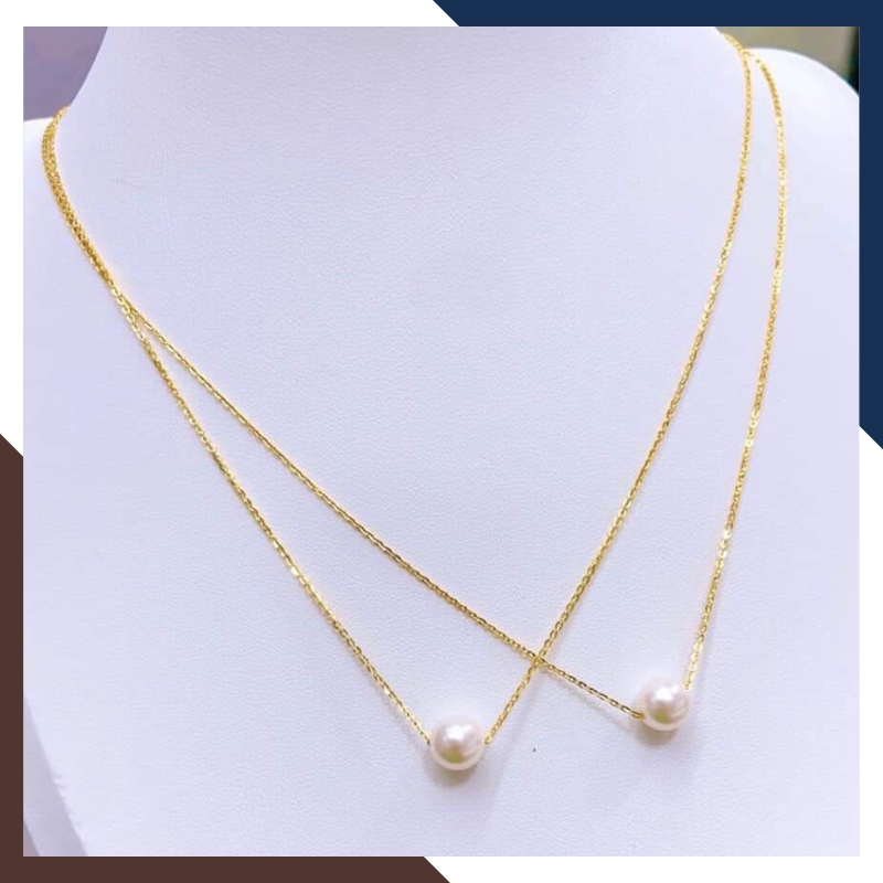 Dây chuyền vàng ngọc trai nước ngọt 10mm TL33TT910 | vàng tây 10k