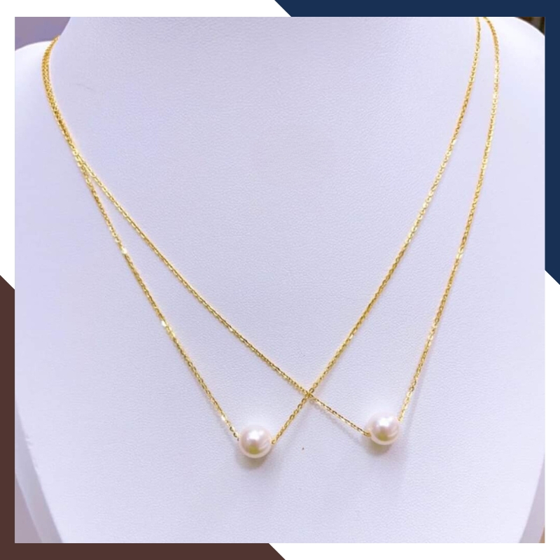 Dây chuyền vàng ngọc trai nước ngọt 10mm TL33TT910 | vàng tây 10k
