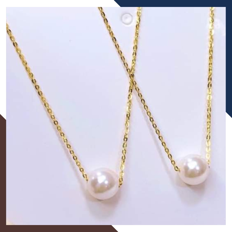 Dây chuyền vàng ngọc trai nước ngọt 10mm TL33TT910 | vàng tây 10k