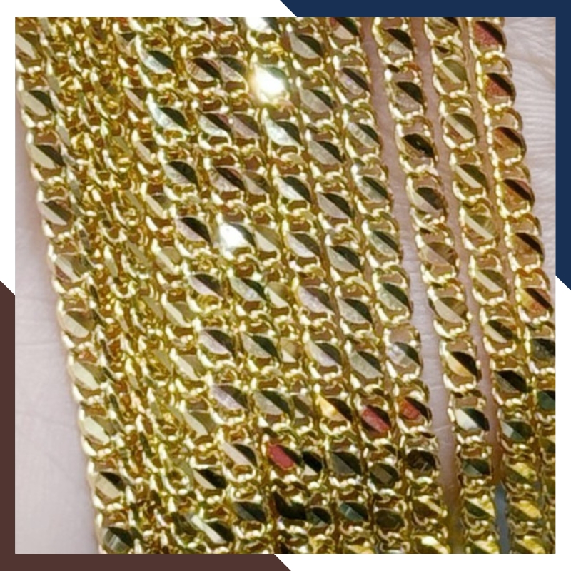 Dây chuyền vàng tây nam nữ 10k bản dẹt trơn không mặt mã TL204