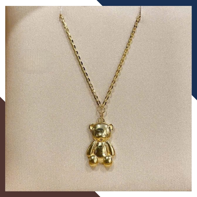 Dây Chuyền Vàng Tây Nữ 10k Mặt Gấu DCVN273 – Siêu Cute & Dễ Thương Hết Nấc